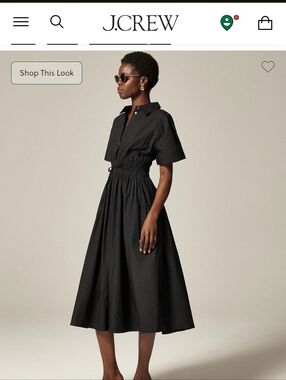 JCrew Elena shirt-dress in cotton poplin